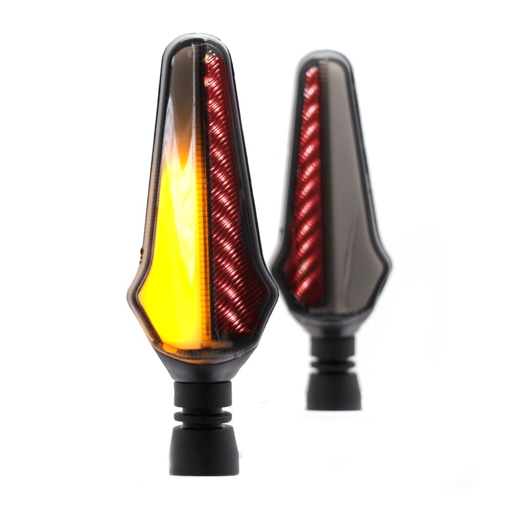 Direccionales Para Moto Rasen Rs Dir Y R Luz Color Rojo Y Amarillo