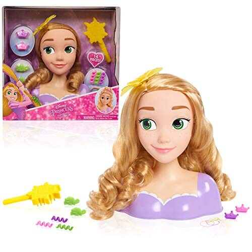 Venta Internacional Princesa Disney Rapunzel Head Cabello Rubio