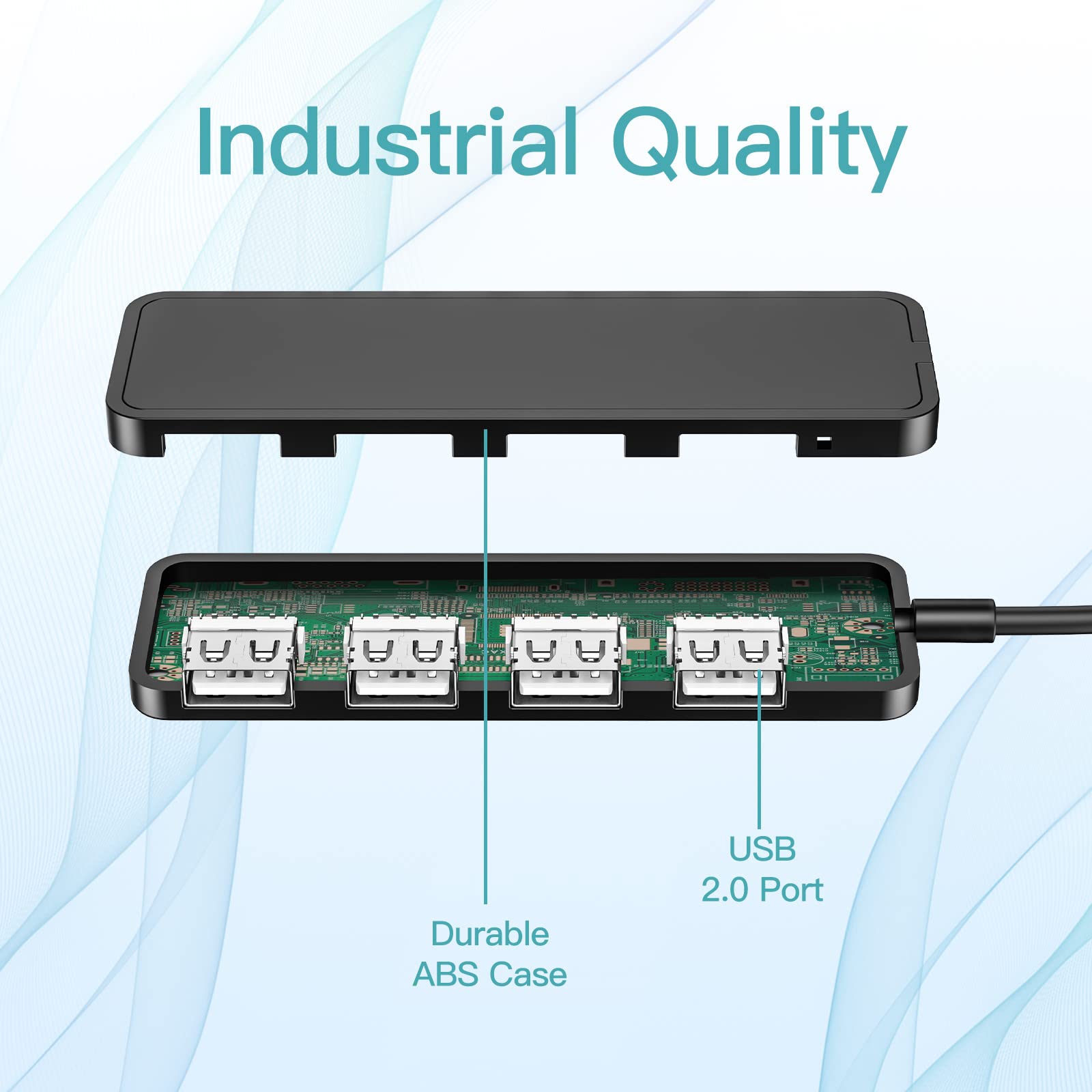 Adaptador Usb Hub Vrllinking De 4 Puertos Usb 2 0 0 3 M Para