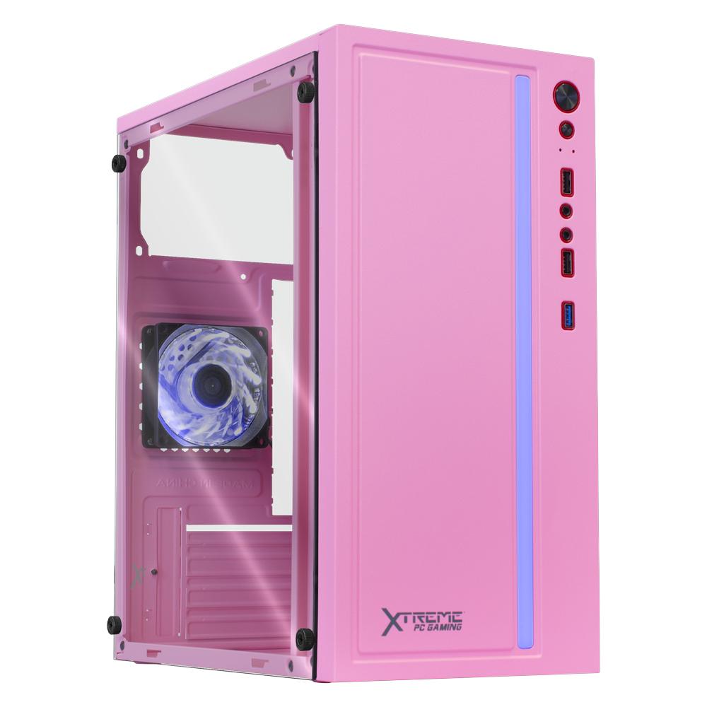 Gabinete Gamer Xtreme Pc Gaming Xst Mini Itx Ventilador Rgb Rosa