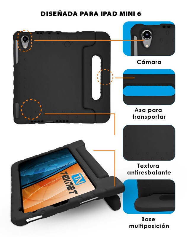 Funda Teknet Case Foamy Para Ipad Mini Resistente Eva Coppel