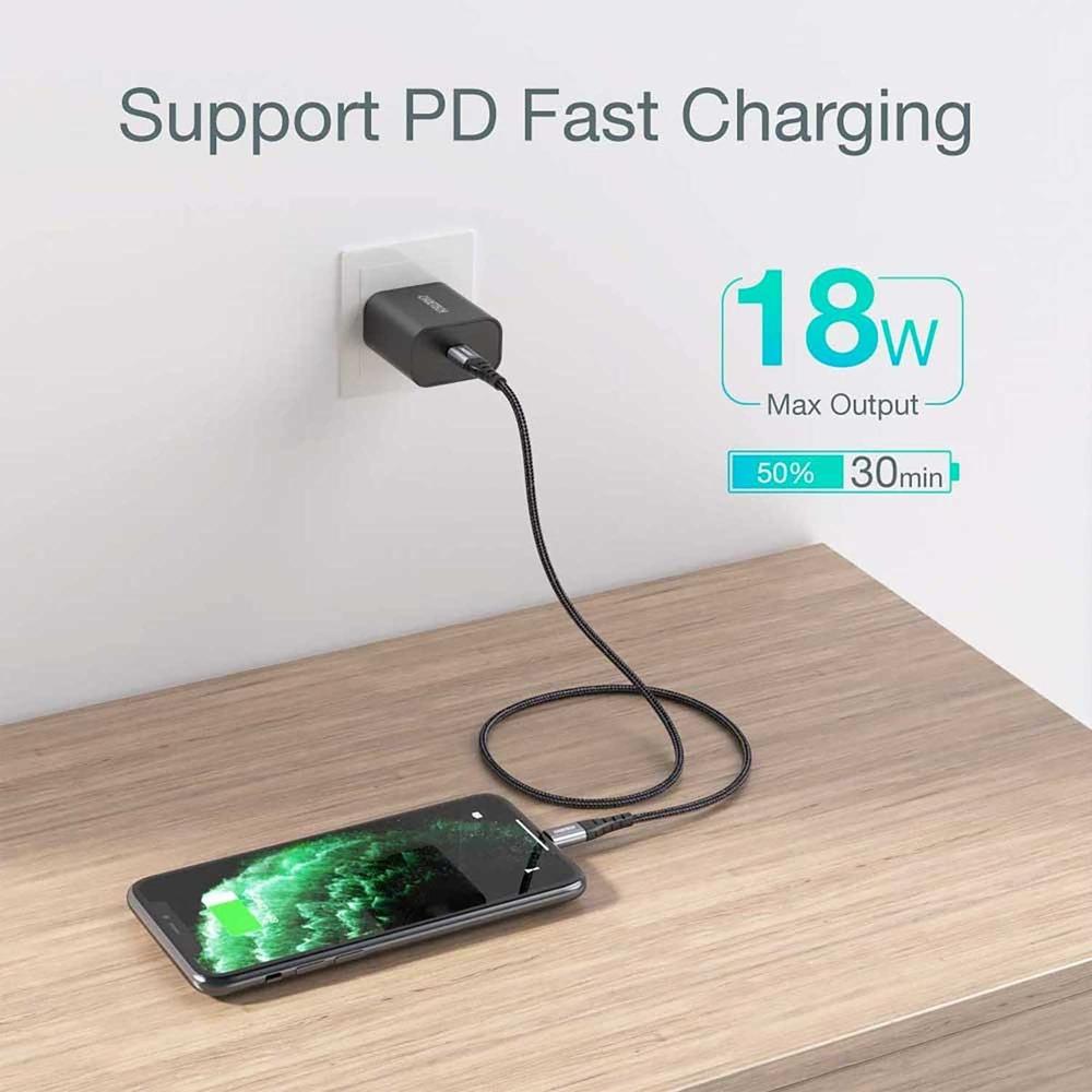 Cable Datos Usb C A Lightning Choetech Ip Color Negro Pd M