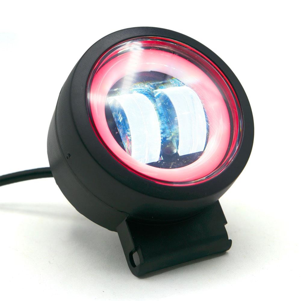 Faro Auxiliar Led Con Lupa Redondo Con Led Ojo De Angel Con Luz