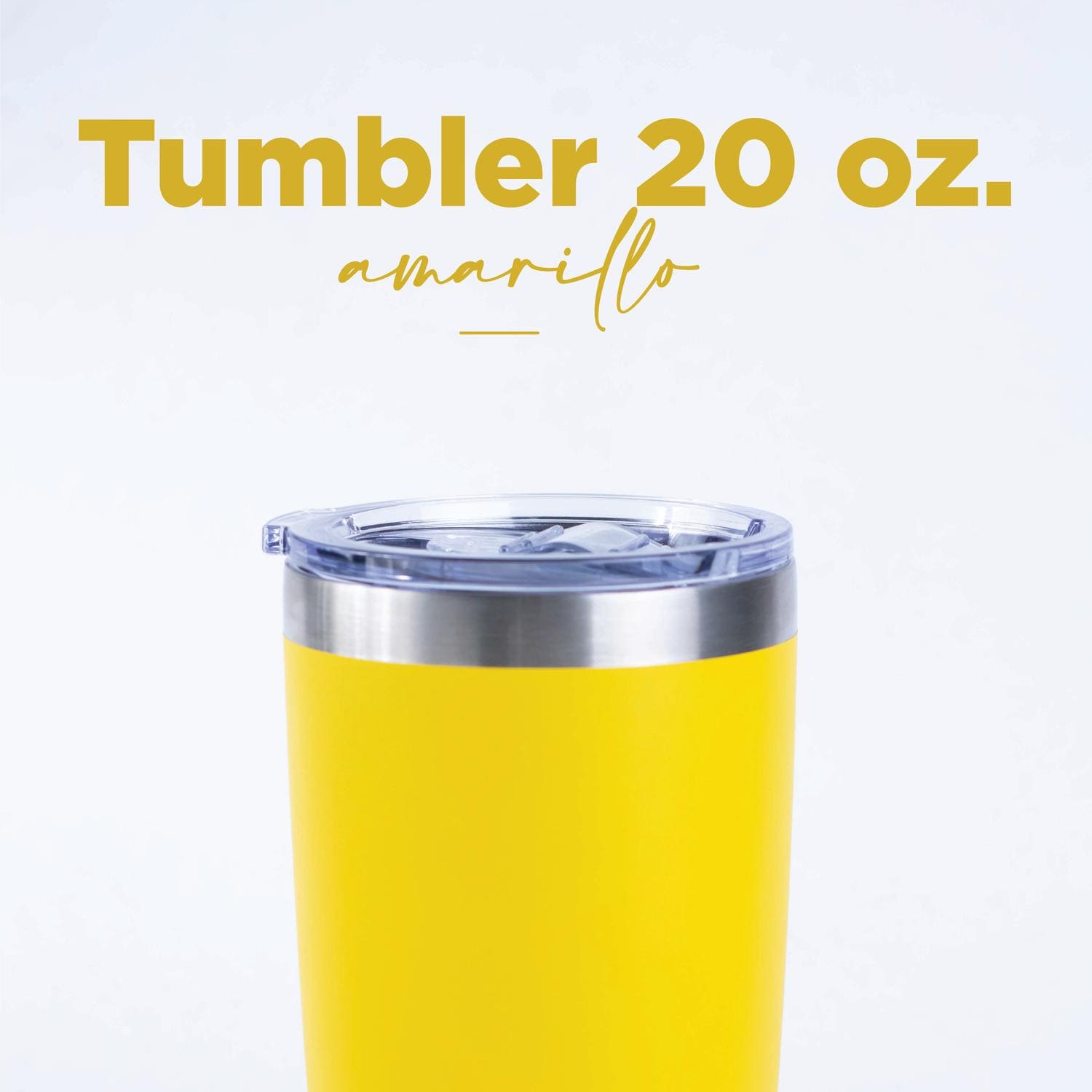 Vaso De Acero Inoxidable Norday Tblack Color Amarillo Termo Tumbler