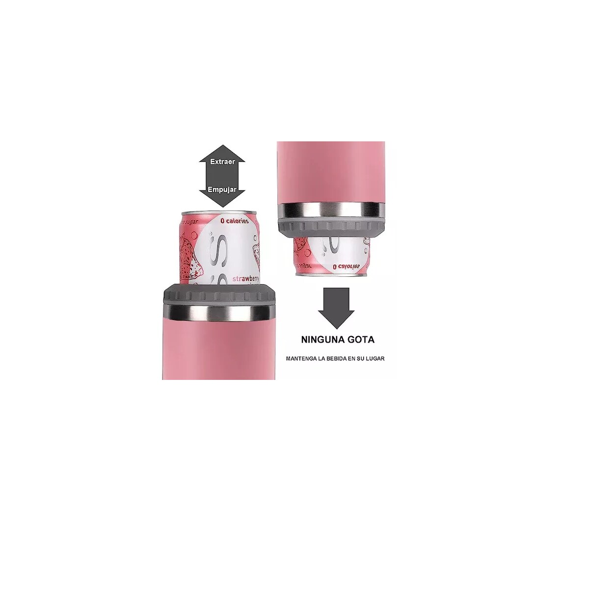 Portalatas Eo Safe Imports Esi Rosa De Acero Inoxidable Vaso