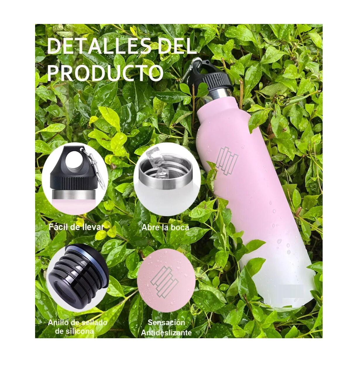 Termo Belug Rosa De Acero Inoxidable 700 Ml Coppel