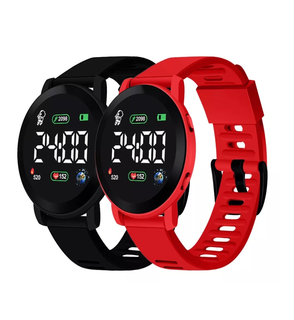 Reloj Digital Led Belug Touch Para Ni Os Rojo Negro Piezas Coppel