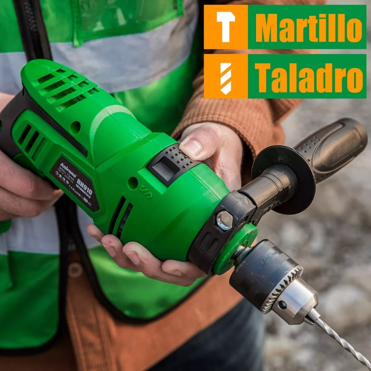 Taladro Rotomartillo Eo Safe Imports Esi 6289 32 Piezas Color Verde