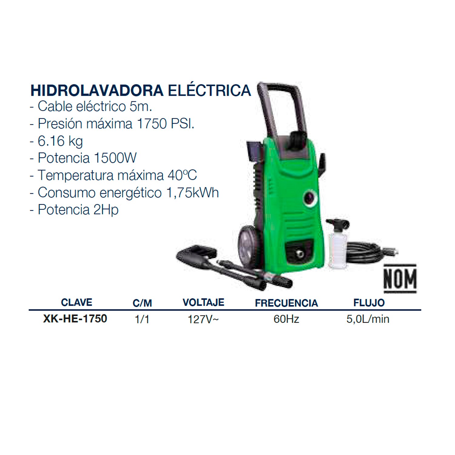 Hidrolavadora Port Til Electrica Alfa Psi Hp L X Min Color