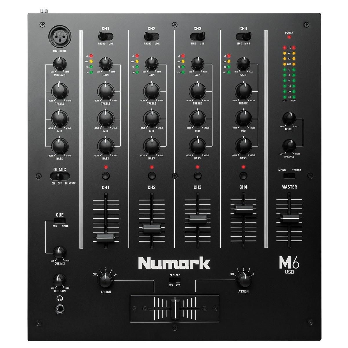 Mezcladora Para DJ NUMARK M6USB BLACK Color Negro De 4 Canales Coppel