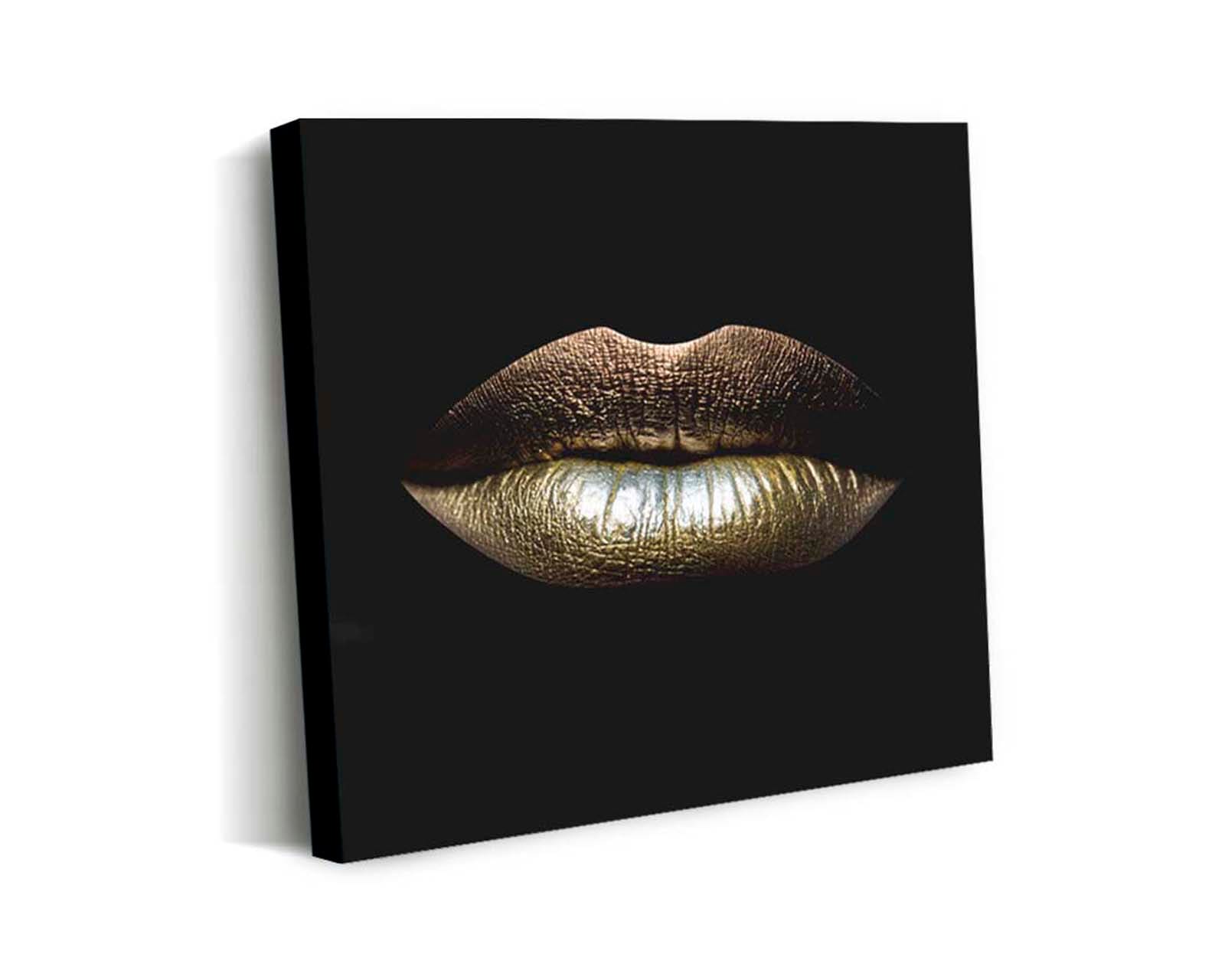 Cuadro Decorativo Canvas Art Bonito Labios Dorados Multicolor Coppel