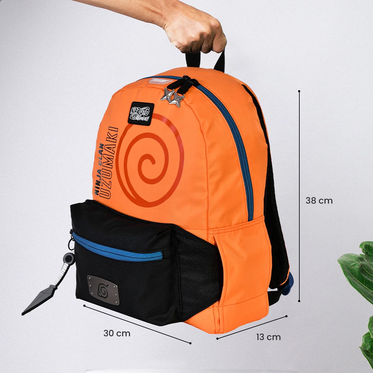 Mini Mochila Naruto Uzumaki Con Cangurera Desmontable Edici N Limitada