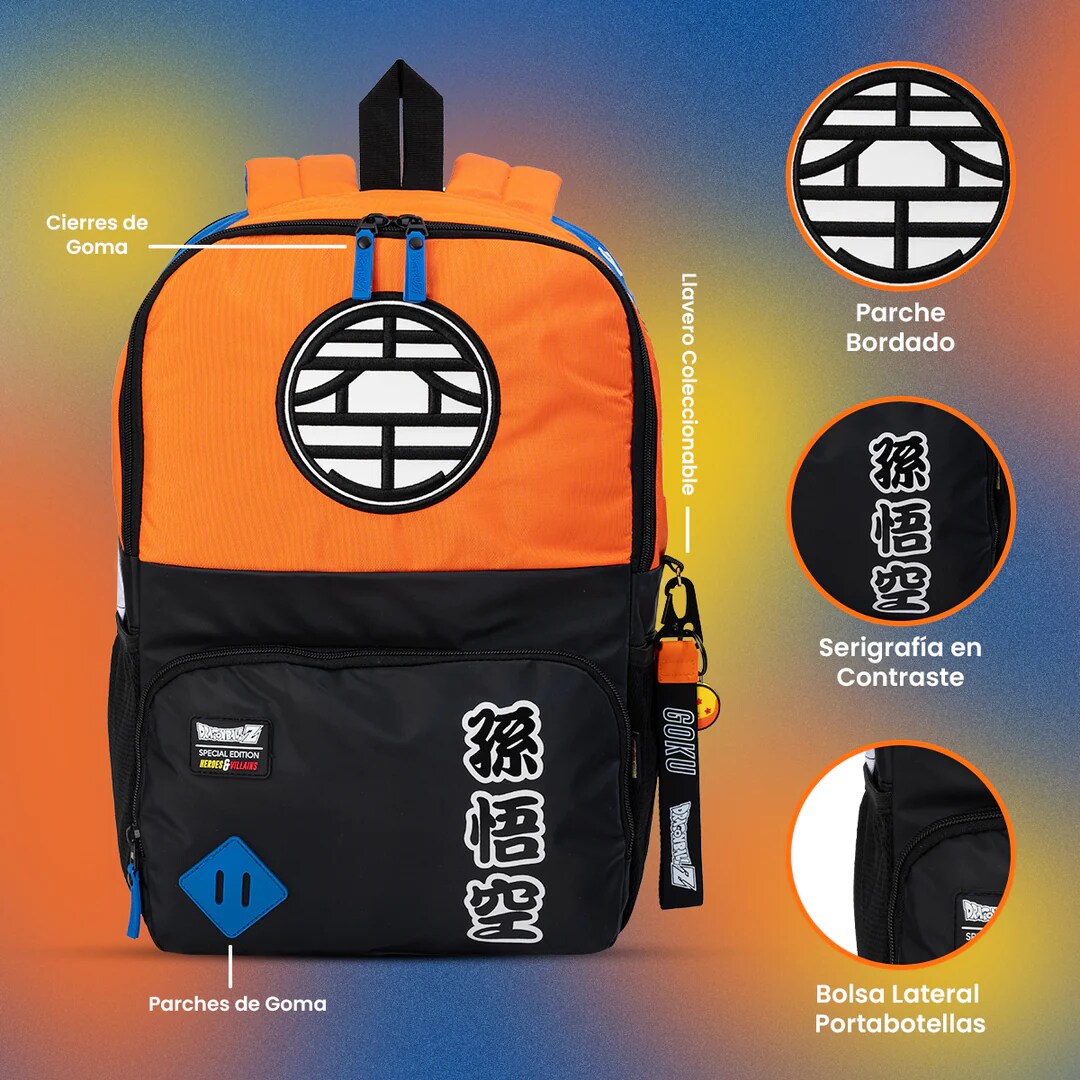 Mochila Dragon Ball Z Doble Vista Goku Vegeta Ed Especial Yadatex