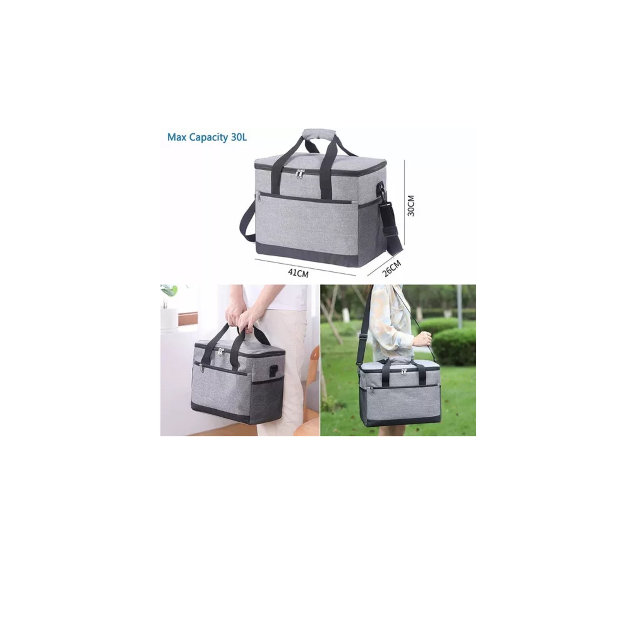 Mochila Hieleras Enfriador Bolsa Impermeable Port Til L Color Gris