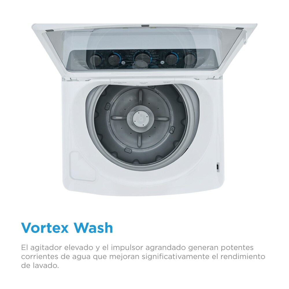 Lavadora Midea Ma W W Color Blanco Carga Superior Vortex Wash Kg