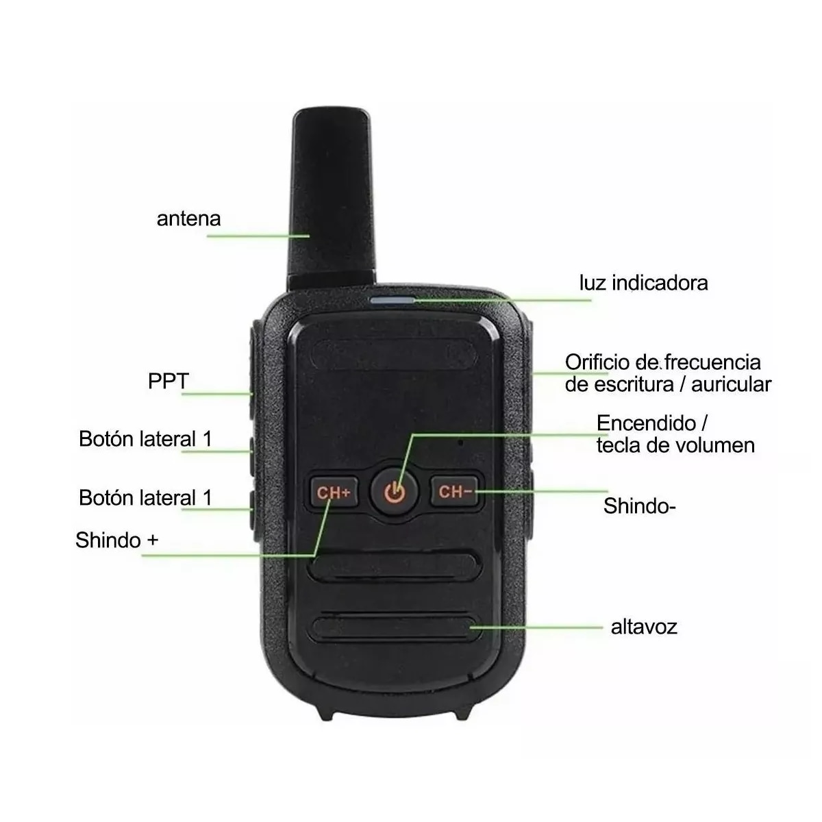 Radios Walkie Talkie Recargable Altavoces Con Micr Fono Eo Safe Imports