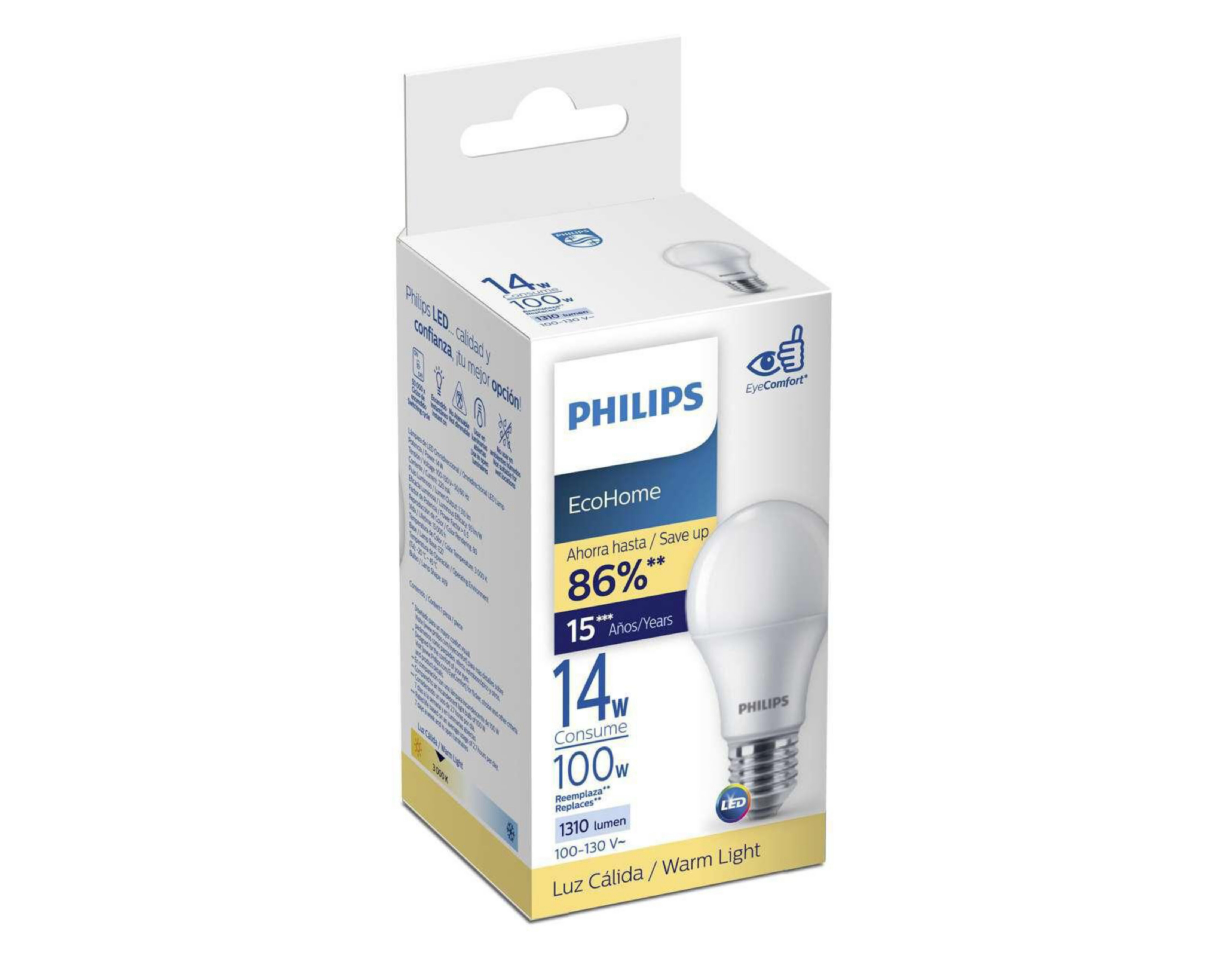 Foco LED Phillips 14 W Luz Cálida Coppel