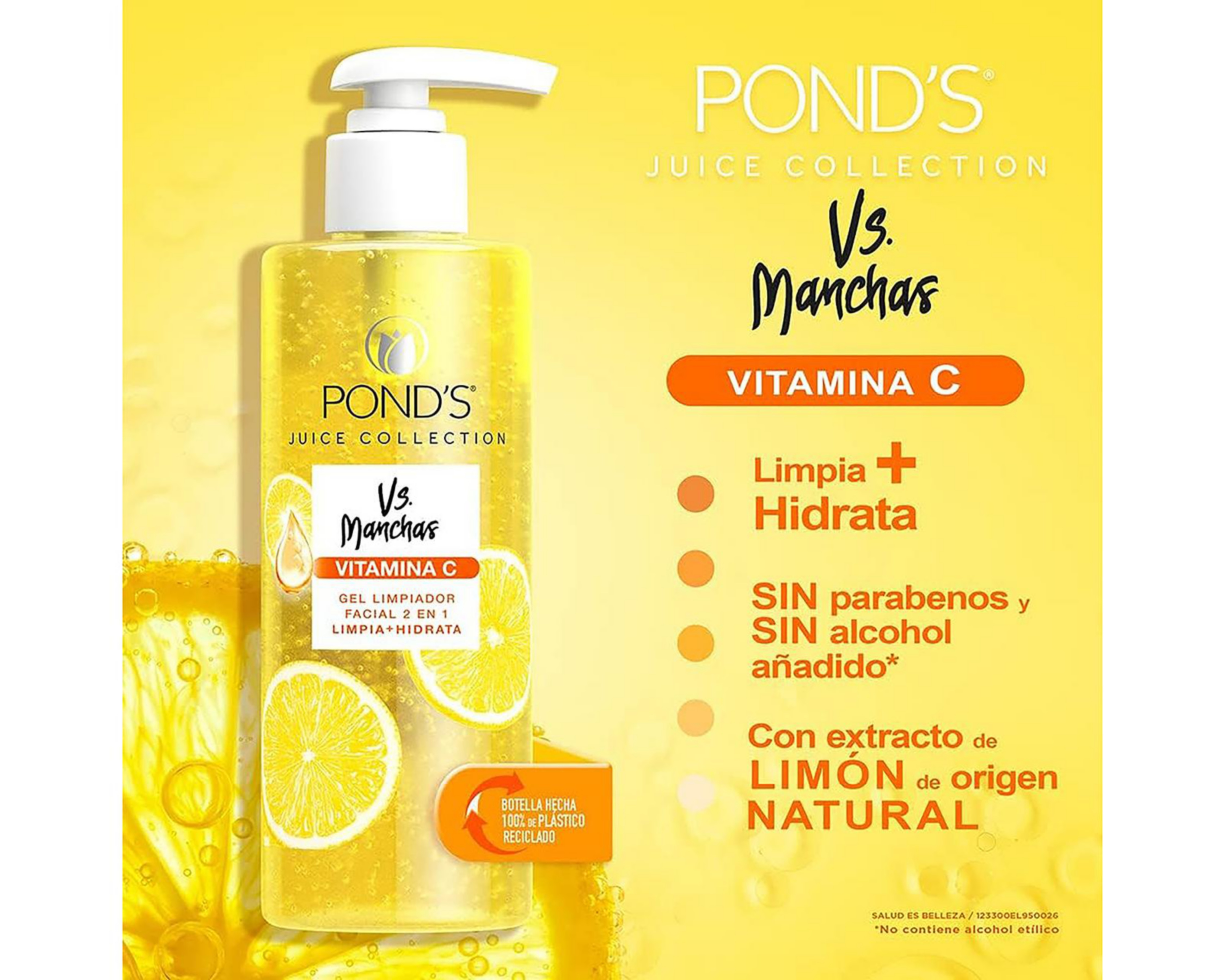 Gel Limpiador Facial Ponds Juice Collection Vs Manchas Con Vitamina C