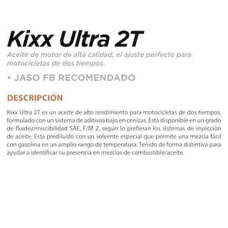 Foto 2 | Aceite Para Motocicleta Kixx Ultra 2t Jaso Fb, 1l