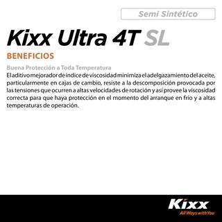 Foto 5 | Aceite Para Motocicleta Semi-sintético Kixx Ultra 4t Sl/ma2 15w-40, 1l