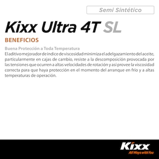 Foto 5 | Aceite Para Motocicleta Semi-sintético Kixx Ultra 4t Sl/ma2 25w-60, 1l