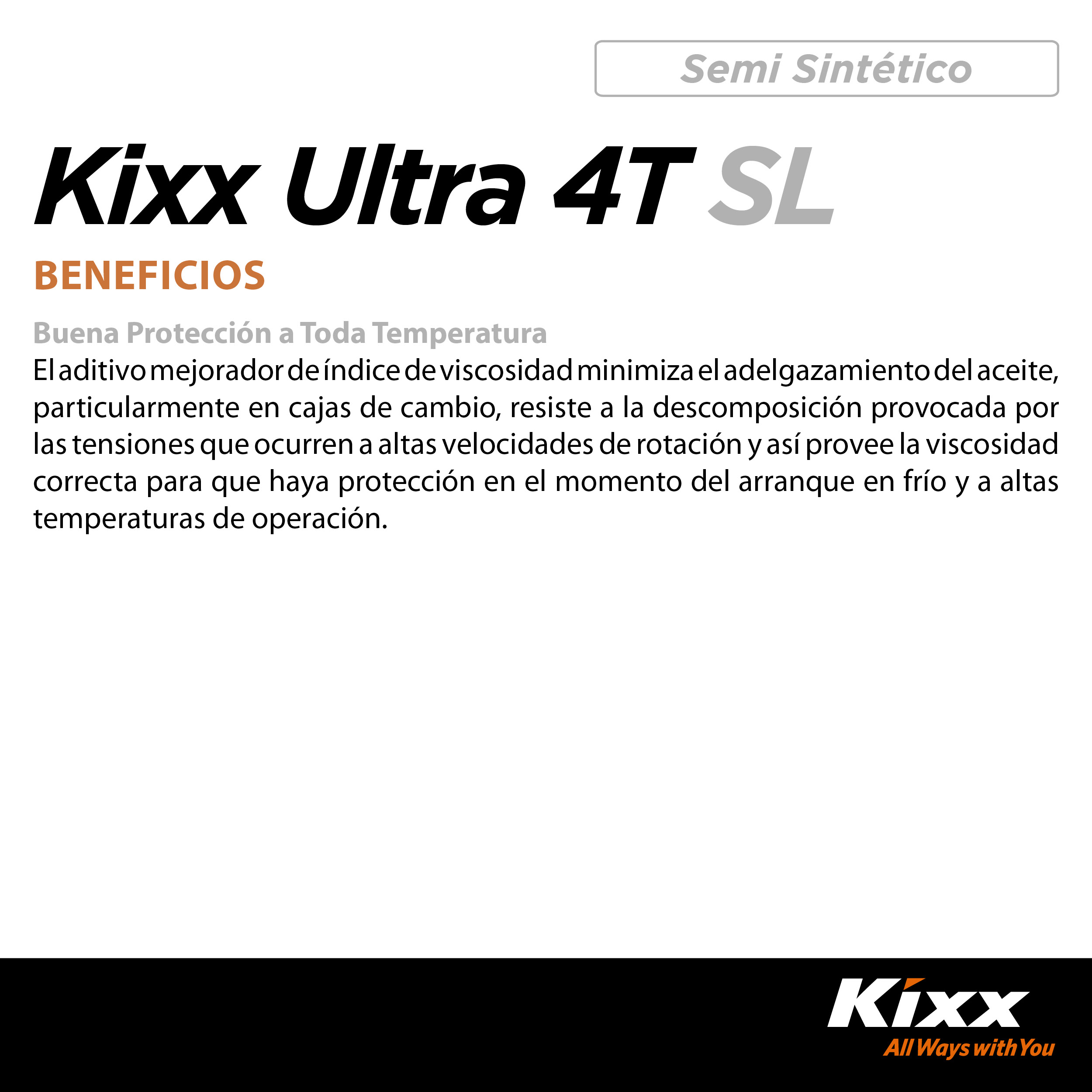 Foto 6 pulgar | Aceite Para Motocicleta Semi-sintético Kixx Ultra 4t Sl/ma2 20w-50, 1l
