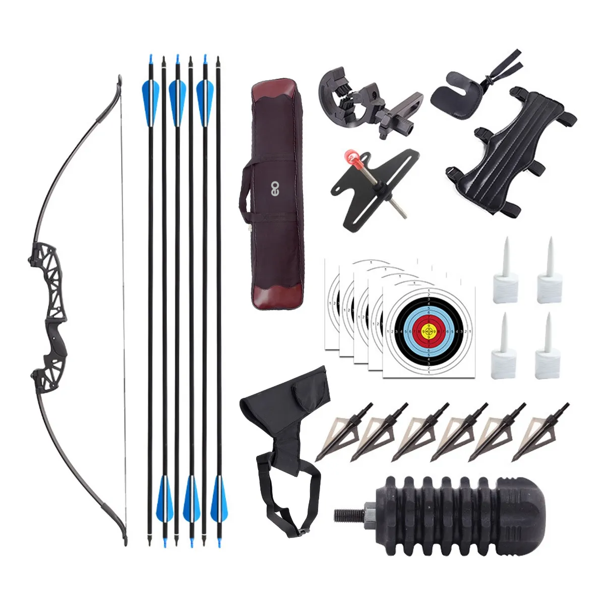 Foto 1 | Set Accesorios 40 Lbs Arco Recurvo Deportivo Para Adultos Eo Safe Imports  Esi-19655 Negro