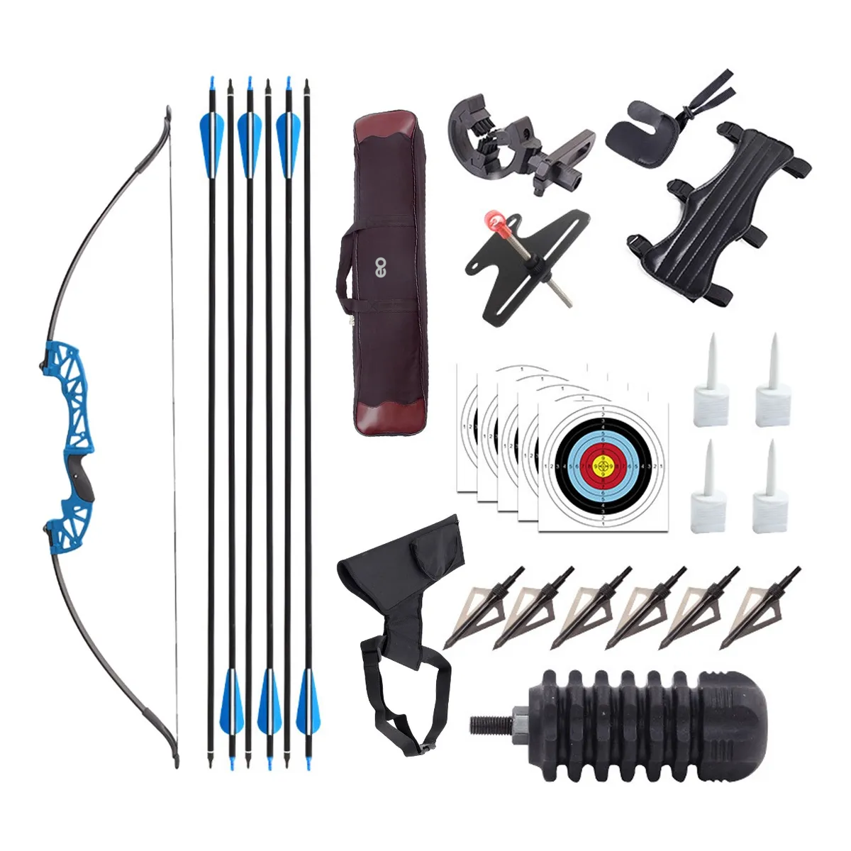 Foto 2 pulgar | Set Accesorios 40 Lbs Arco Recurvo Deportivo Para Adultos Eo Safe Imports Esi-19656 Azul
