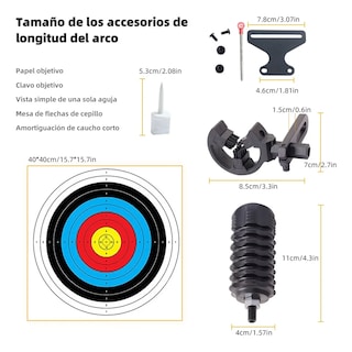 Foto 3 | Set Accesorios 40 Lbs Arco Recurvo Deportivo Para Adultos Eo Safe Imports Esi-19656 Azul
