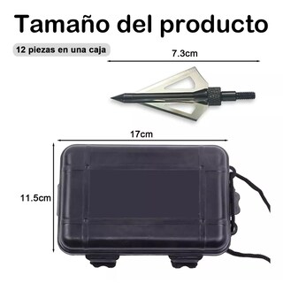 Foto 3 | Puntas Navaja para Flechas de Arco Profesional Deportivo Plata 12 Piezas