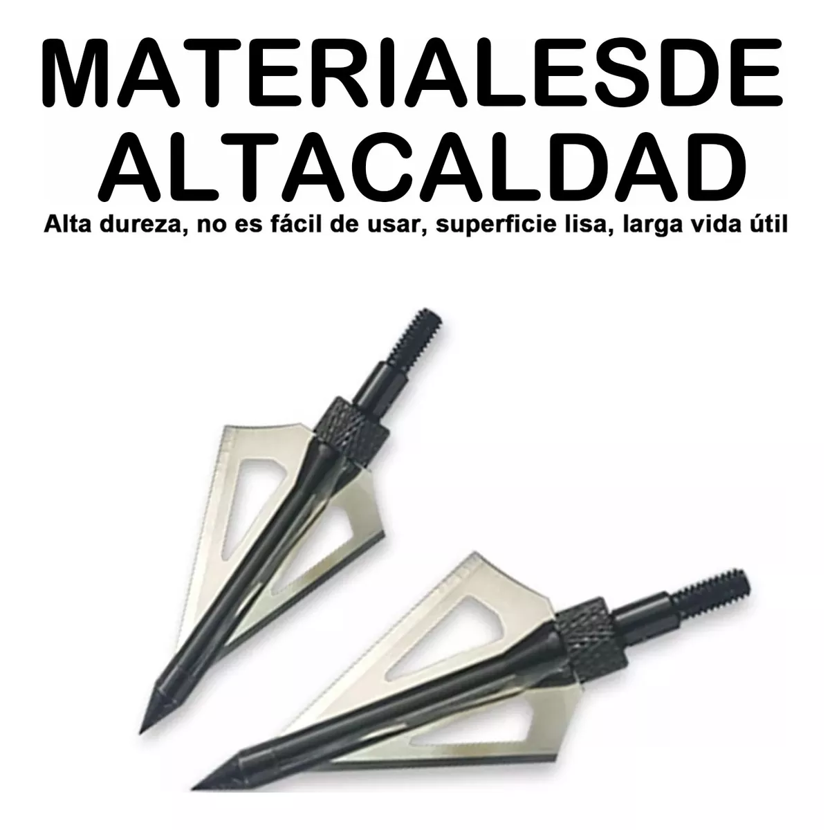 Foto 5 pulgar | Puntas Navaja para Flechas de Arco Profesional Deportivo Plata 12 Piezas