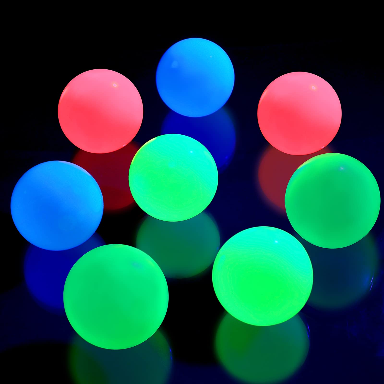 Venta Internacional - Bolas Adhesivas Skylety Que Brillan En La Oscuridad, 4,5 Cm, 8 Unidades
