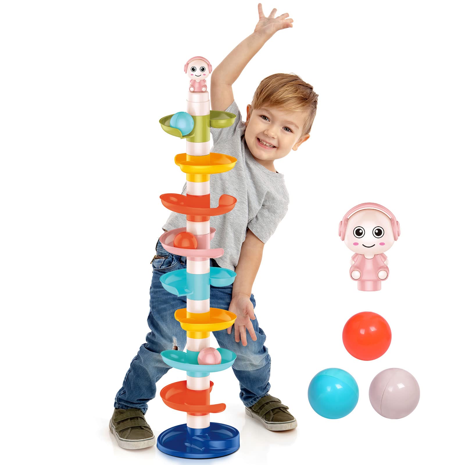 Foto 2 pulgar | Ball Drop Toy Fun Little Tot Tower Para Niños Pequeños De 1 A 3 Años - Venta Internacional.