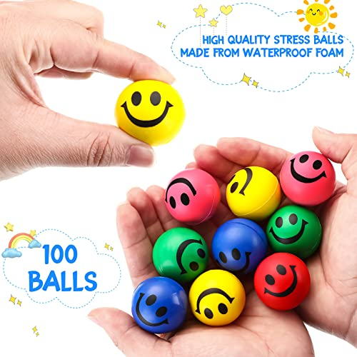 Foto 5 pulgar | Espuma Facial Stress Ball Zhanmai Smile 100 Piezas (3 Cm) Para Niños - Venta Internacional.