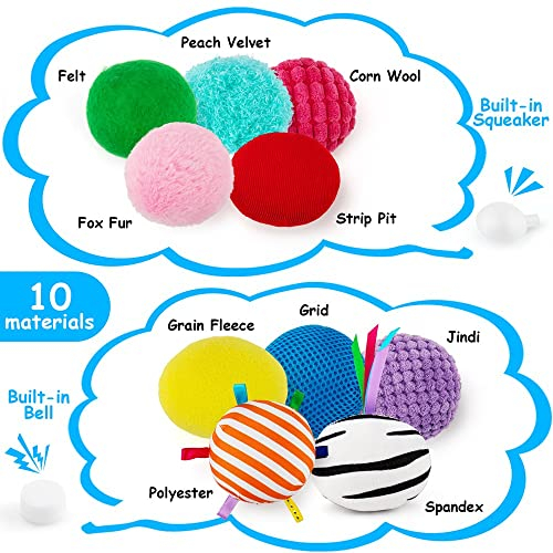 Foto 3 pulgar | Juego De Juguetes Para Bebés Con Textura Sensorial, 10 Piezas, Montessori, 6 A 12 Meses - Venta Internacional.