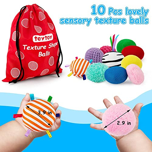 Foto 5 pulgar | Juego De Juguetes Para Bebés Con Textura Sensorial, 10 Piezas, Montessori, 6 A 12 Meses - Venta Internacional.