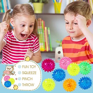 Foto 3 | Pelota De Goma Sensory Toy Charniol Light Up Spike, Paquete De 60 - Venta Internacional.