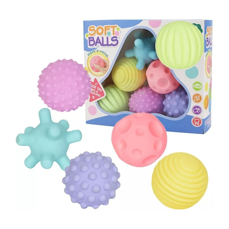 Foto 3 pulgar | Juego De Bolas De Estimulación Sensorial Para Bebés De 2 A 4 Años Con 6 Bolas - Venta Internacional.