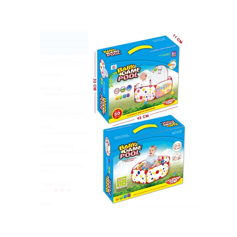 Foto 4 | Paño Suave Para Bebés Ball Pool Con 50 Bolas, 150 X 125 X 90 Cm - Venta Internacional.