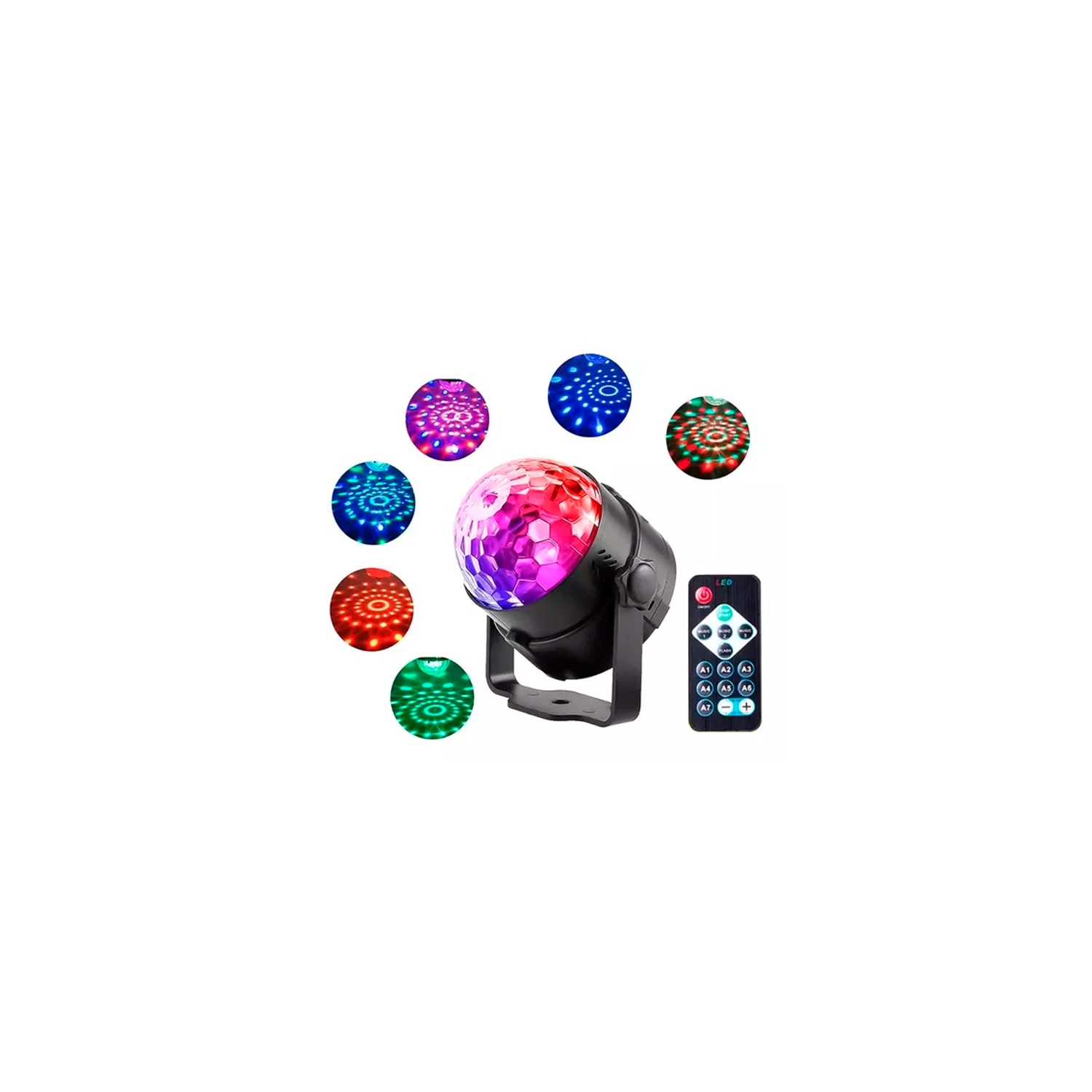 Foto 2 pulgar | Bola de Discoteca Rítmica Led RGB Giratoria para Fiestas - Venta Internacional