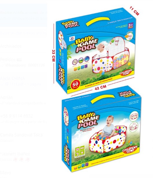 Foto 5 pulgar | Piscina de Bolas de Tela Suave con 50 Pelotas para Bebés - Venta Internacional