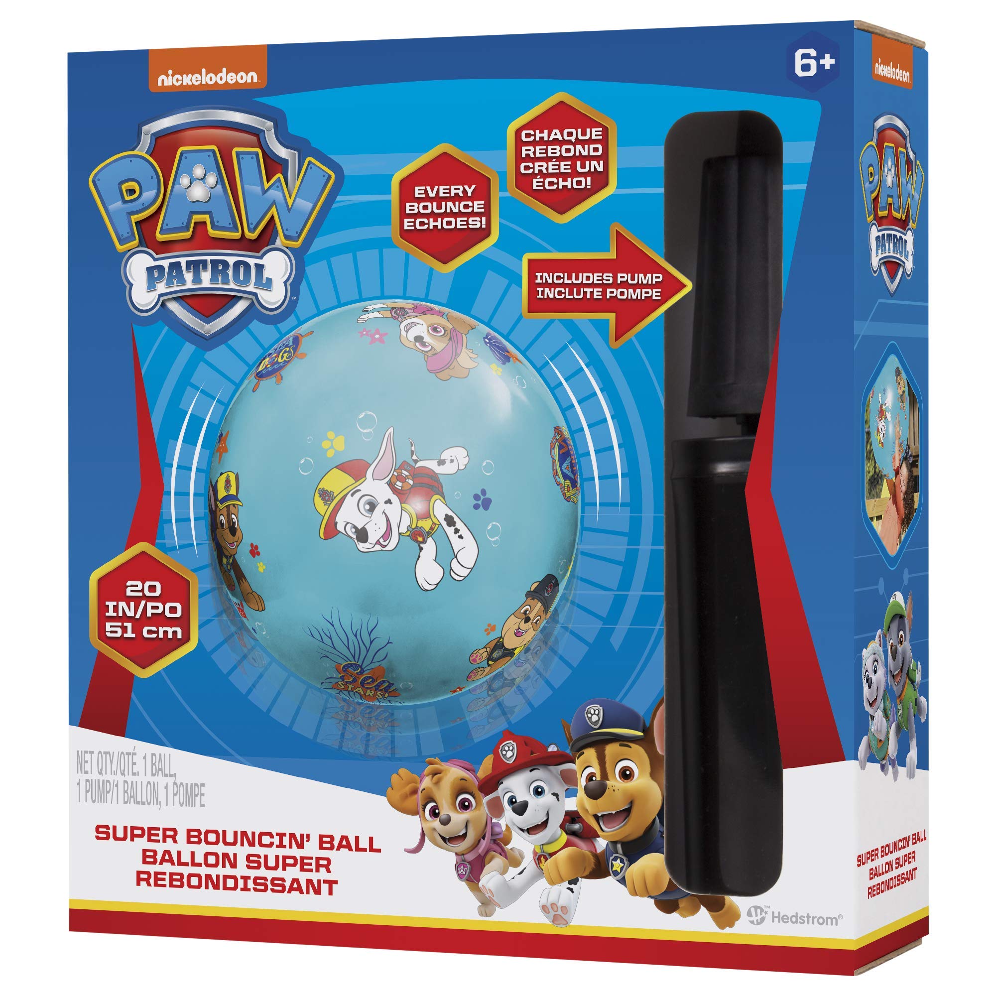 Foto 3 pulgar | Pelota Rebotadora Hedstrom Super Paw Patrol De 50 Cm Con Bomba - Venta Internacional.