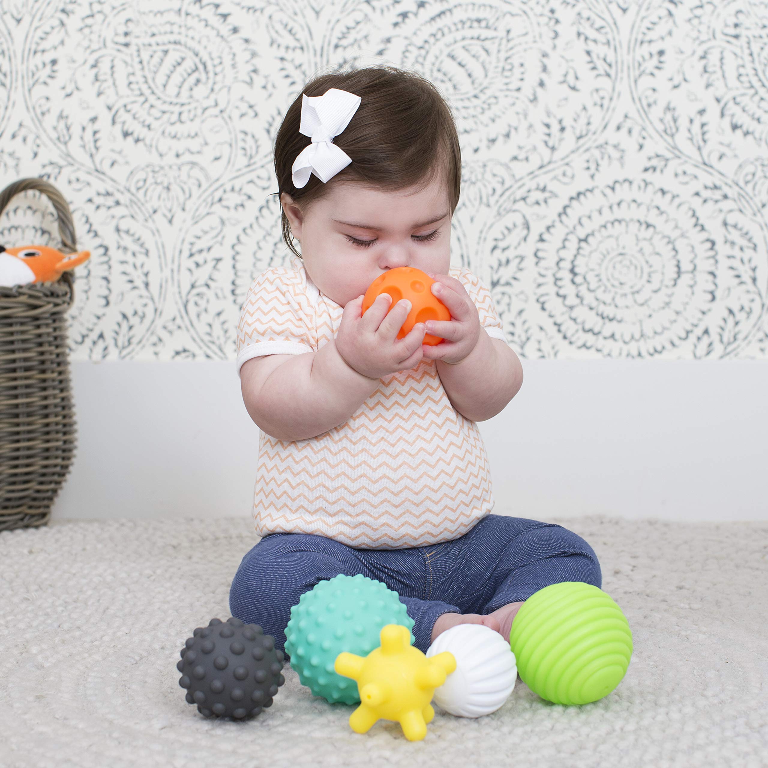 Foto 6 pulgar | Juego De Bolas Múltiples Texturizadas Toy Infantino Para Más De 6 Meses, 6 Piezas - Venta Internacional.
