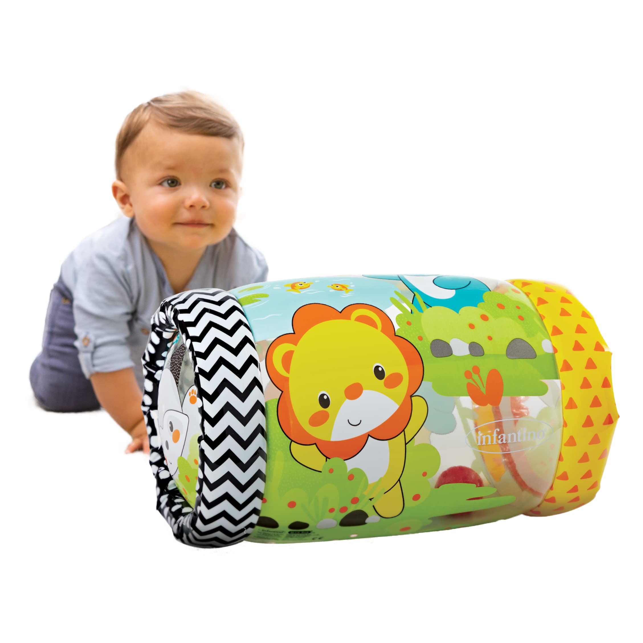 Juguete De Actividad Infantino Jungle Peek & Roll Para Bebés Mayores De 6 Años - Venta Internacional.