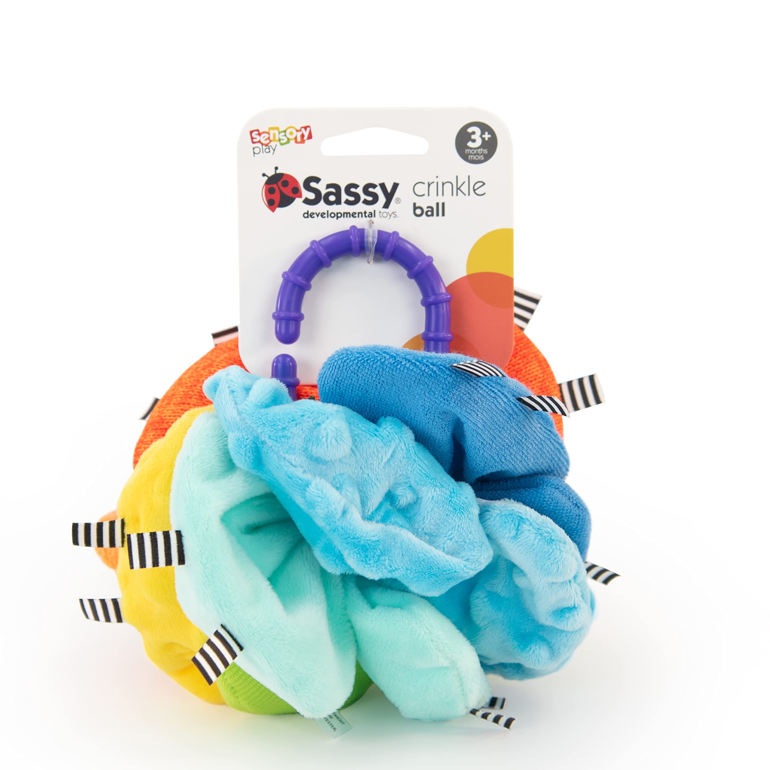 Foto 5 pulgar | Sensory Toy Sassy Crinkle Ball Para Bebés De Más De 3 Meses - Venta Internacional.