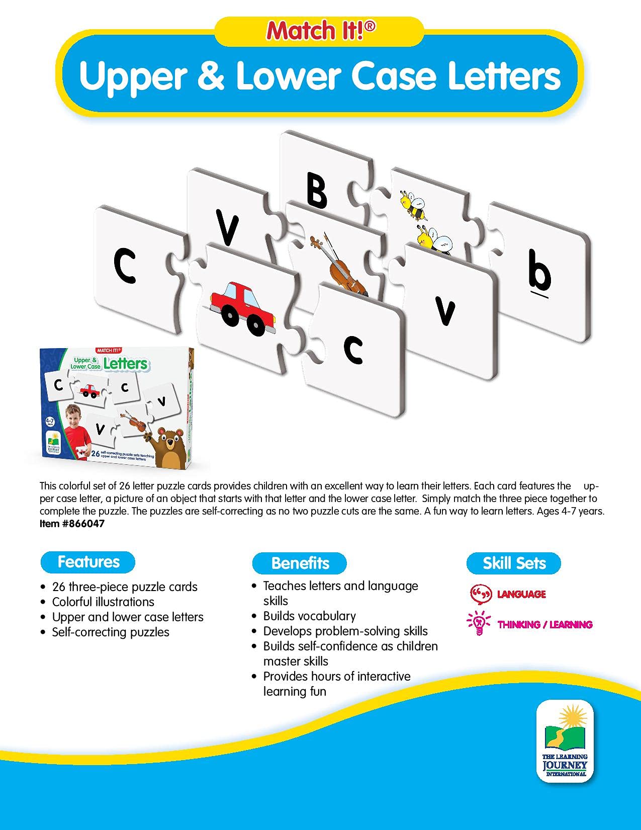 Foto 6 pulgar | Rompecabezas ABC Mayúsculas y Minúsculas para Niños - Venta Internacional