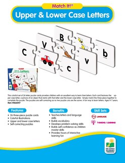 Foto 5 | Rompecabezas ABC Mayúsculas y Minúsculas para Niños - Venta Internacional