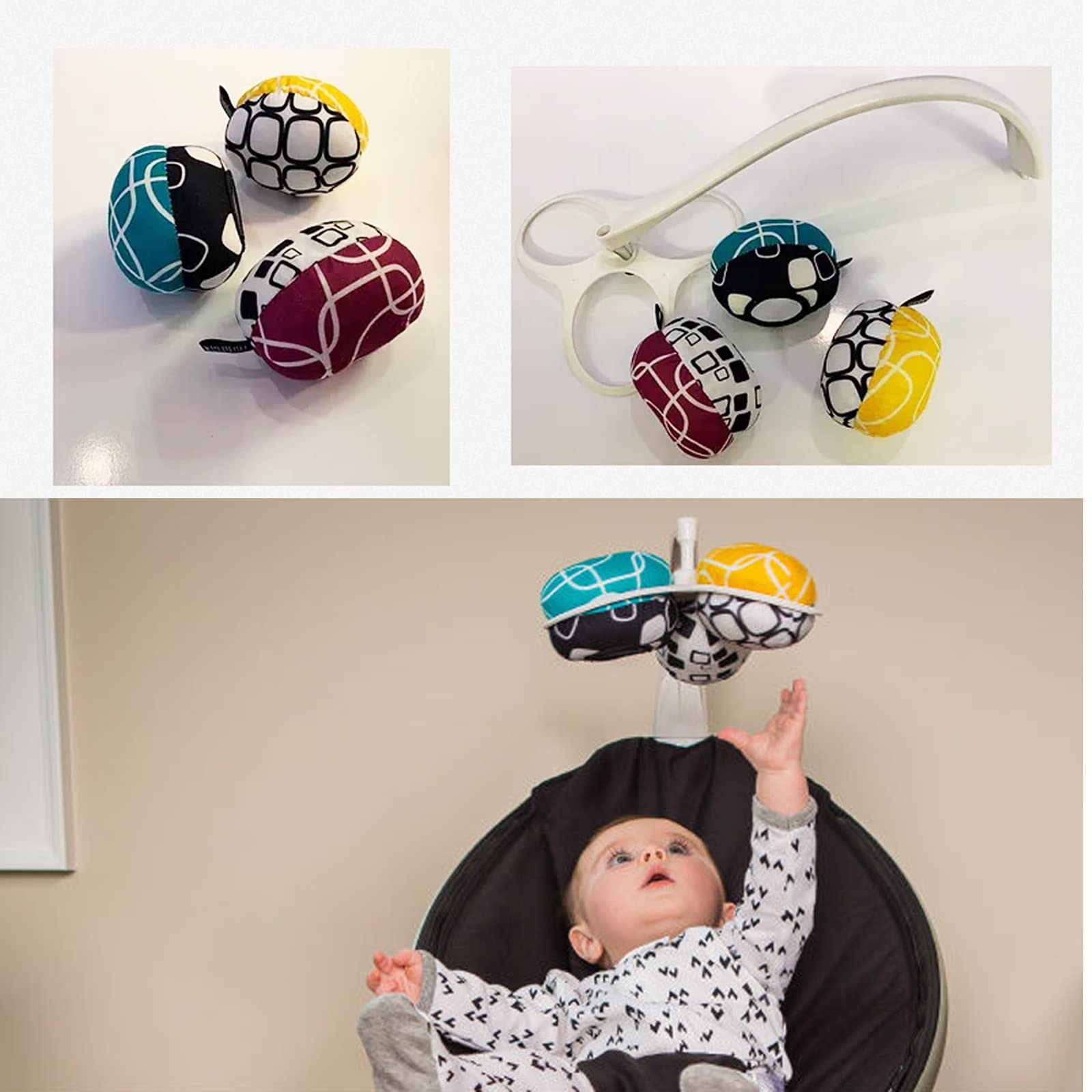 Foto 6 pulgar | Bolas De Juguete De Repuesto Para Tela Mamaroo Swing De Color Gris Oscuro - Venta Internacional.