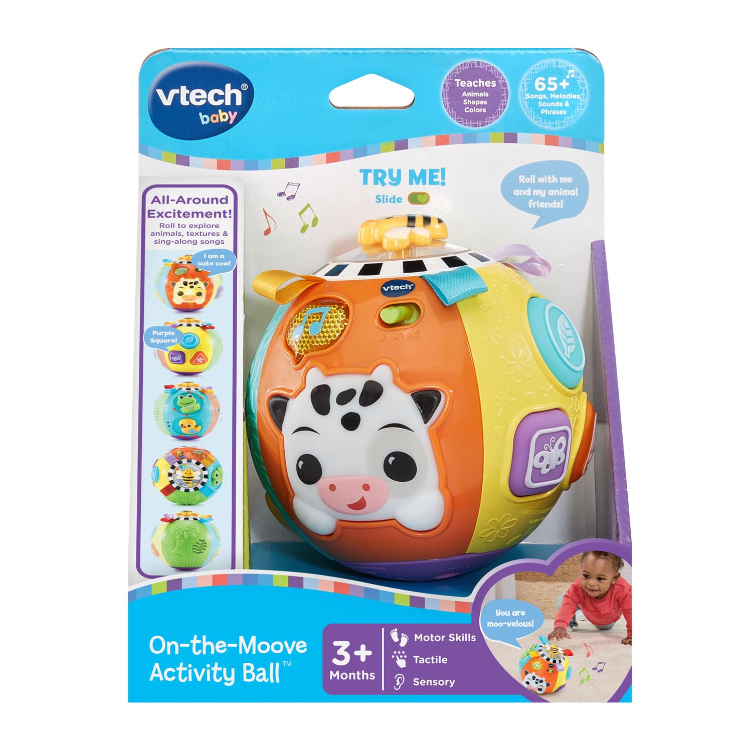 Foto 8 pulgar | Pelota De Actividad Toy Vtech Baby On-the-moove Con Texturas De Color Naranja - Venta Internacional.
