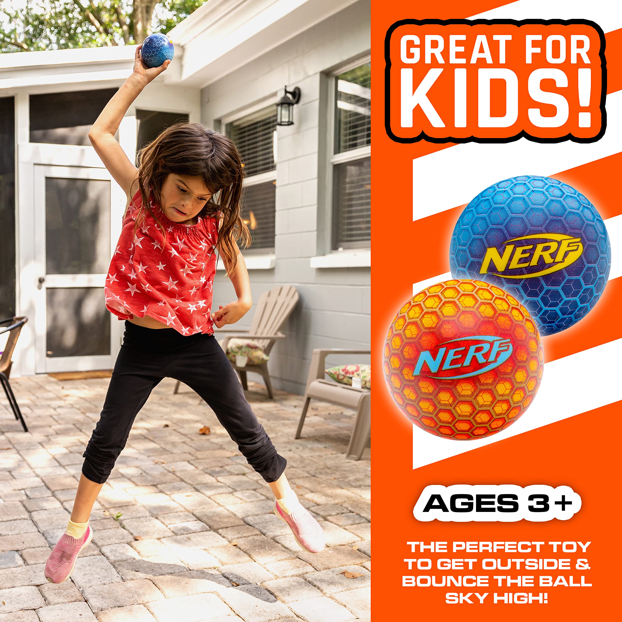 Foto 4 pulgar | Super High Bounce Ball Nerf  2 Pelotas Incluidas Para Interiores Y Exteriores - Venta Internacional.